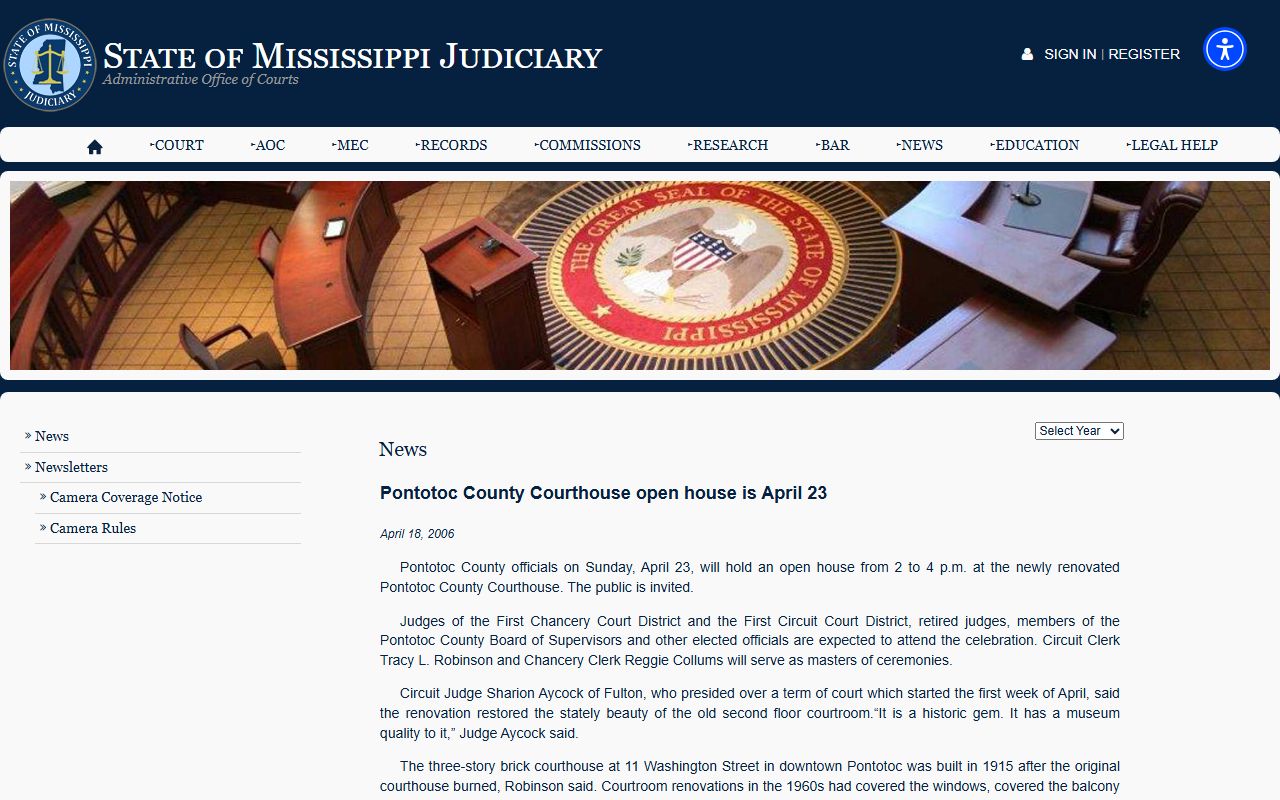Pontotoc County courthouse court records open house notice