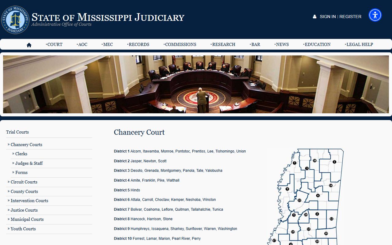 Pontotoc County Chancery Court records and equity jurisdiction